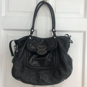 Crinkle Patent Leather Tori Burch Crossbody Bag